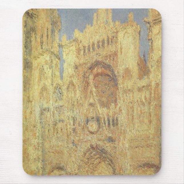 Alfombrilla De Ratón Catedral de Rouen, atardecer de Claude Monet (Frente)