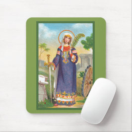 Alfombrilla De Ratón Caterina de Alejandría con vestimenta egipcia
