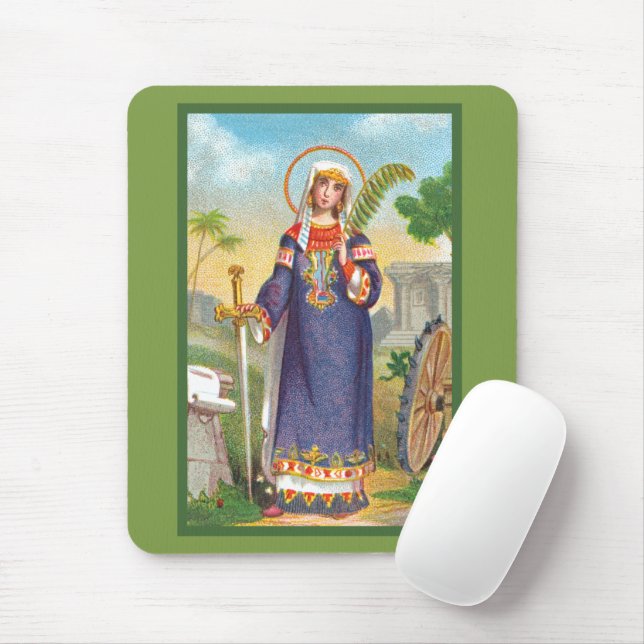 Alfombrilla De Ratón Caterina de Alejandría con vestimenta egipcia (Con ratón)