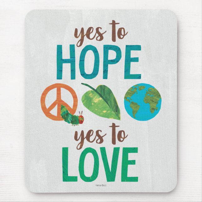 Alfombrilla De Ratón Caterpillar de Hambre | Sí a la esperanza (Frente)