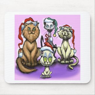 Alfombrilla De Ratón Cats Christmas Hats