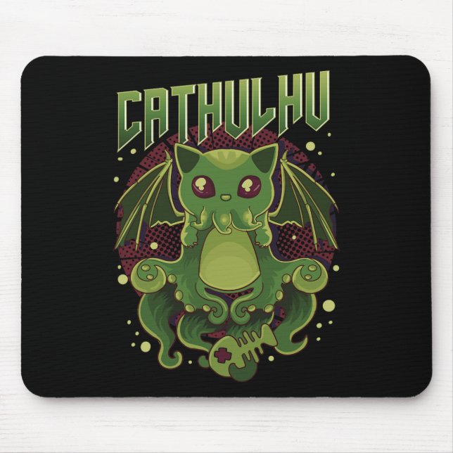 Alfombrilla De Ratón Catulhu Kawaii Cat Cthulhu (Frente)