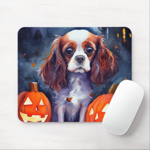 Alfombrilla De Ratón Cavalier de Halloween King Charles Spaniel