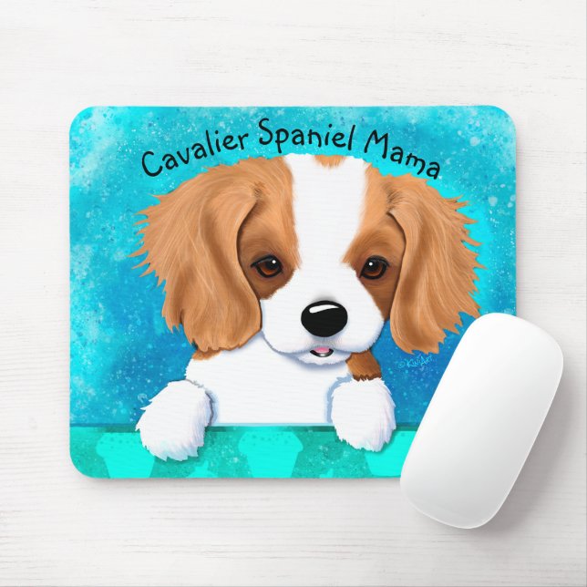 Alfombrilla De Ratón Cavalier King Charles Spaniel Dog Mousepad (Con ratón)