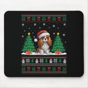 Alfombrilla De Ratón Cavalier King Charles Spaniel Dog Xmas Tree Luces