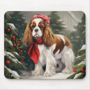 Alfombrilla De Ratón Cavalier King Charles Spaniel Perro Navidad