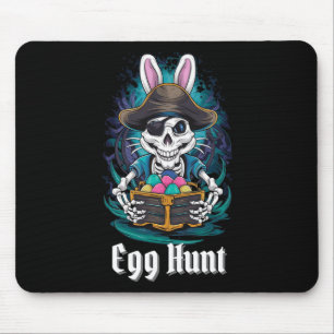 Alfombrilla De Ratón Caza de Huevos Esqueleto Conejo Pirata Conejo Niño