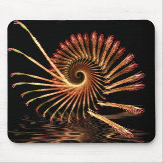 Alfombrilla De Ratón Caza De Madera Fractal Swirl Mousepad