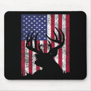 Alfombrilla De Ratón Caza de venado Tee Whitetail Hunter American Fla