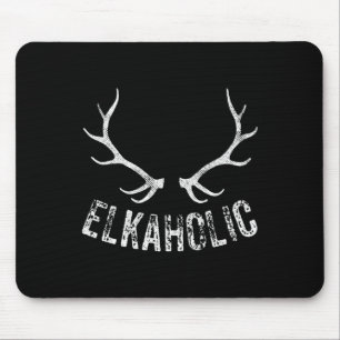 Alfombrilla De Ratón Cazador de alces divertido cazando Elkaholic