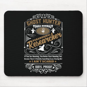 Alfombrilla De Ratón Cazador de fantasmas paranormal vintage estilo whi