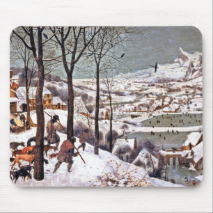 Alfombrilla De Ratón Cazadores en la nieve, Pieter Bruegel el anciano
