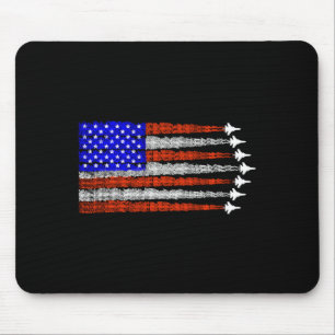Alfombrilla De Ratón Cazas de combate patrióticos americanos bandera de