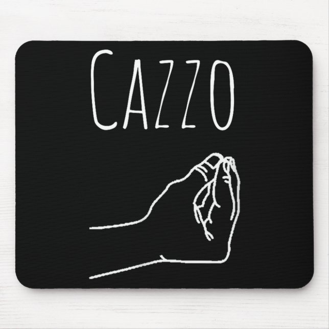 Alfombrilla De Ratón Cazzo Words In Italian Funny Quote Italy Gift  (Frente)