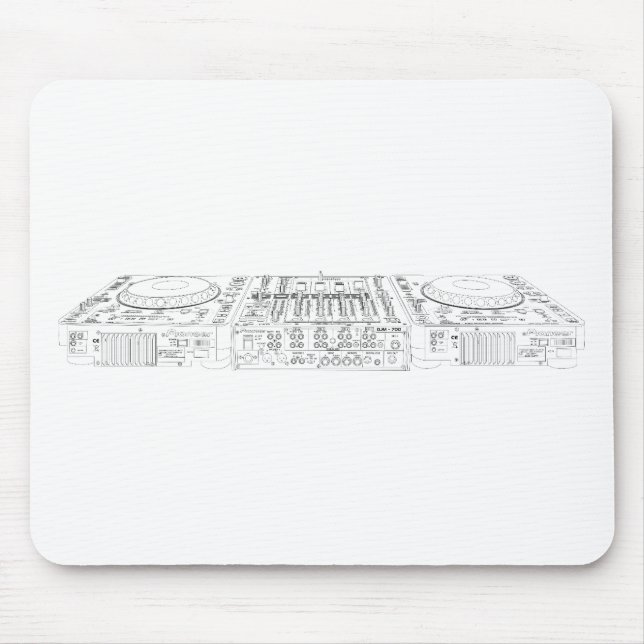 Alfombrilla De Ratón CDJ-1000 pionero puesto - disc jockey de DJ Djing (Frente)