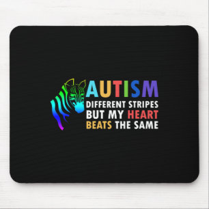 Alfombrilla De Ratón Cebra cardíaca diciendo conciencia Inspiradora de 
