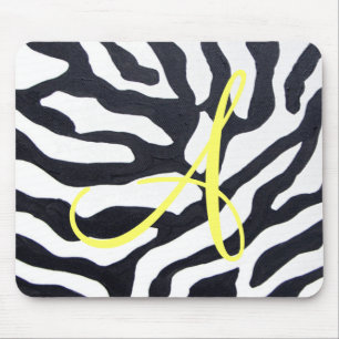 Alfombrilla De Ratón Cebra con el monograma