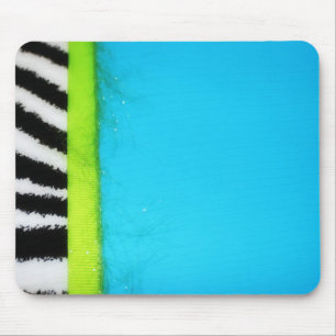 Alfombrilla De Ratón Cebra elegante en Mousepad azul