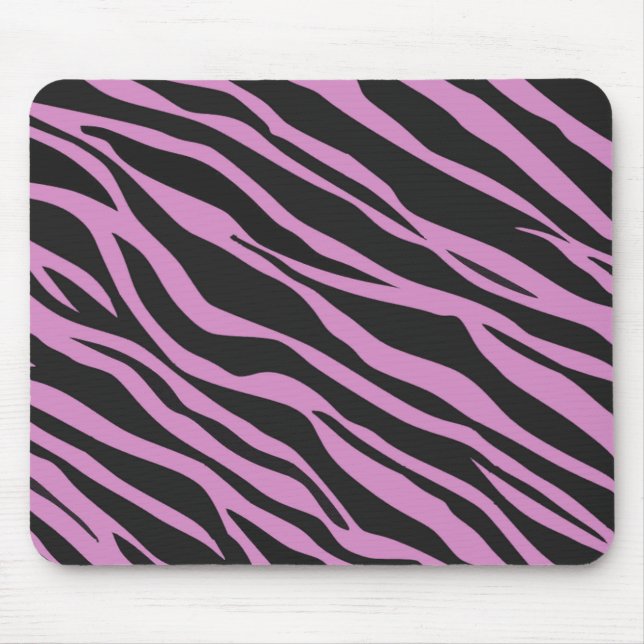 Alfombrilla De Ratón Cebra rosa orquídea a rayas (Frente)