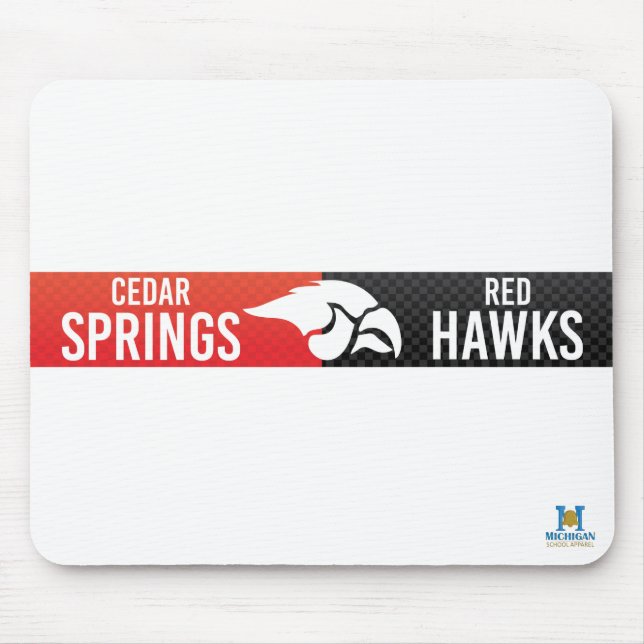 Alfombrilla De Ratón Cedar Springs Red Hawks #3 (Frente)
