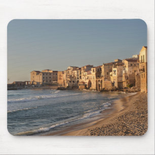 Alfombrilla De Ratón Cefalu, ciudad de la playa en Sicilia