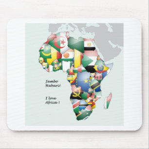Alfombrilla De Ratón Celebración de África en el diseño de banderas