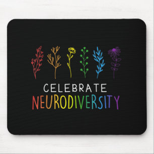Alfombrilla De Ratón CELEBRAR NEURODIVERSIDAD Autismo Flor de concienci