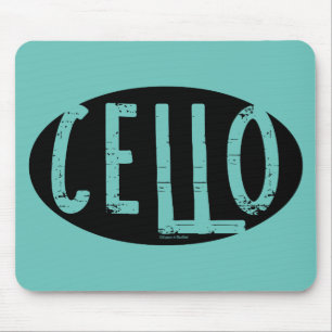 Alfombrilla De Ratón Cello Oval Rough Text