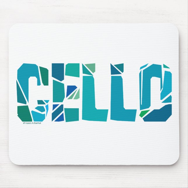 Alfombrilla De Ratón Cello resquebrajado (Frente)