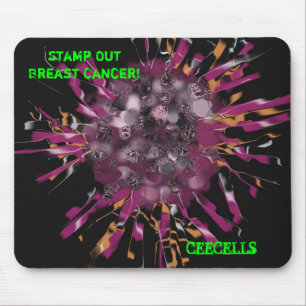 Alfombrilla De Ratón Célula cancerosa del pecho, CEECELLS