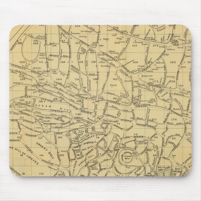 Alfombrilla De Ratón Cementerio de madera verde (Frente)