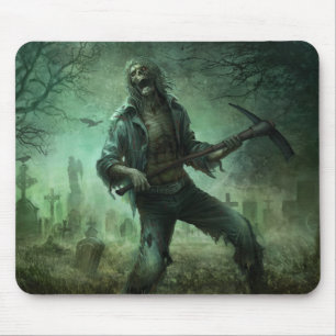 Alfombrilla De Ratón Cementerio del zombi, cojín de ratón