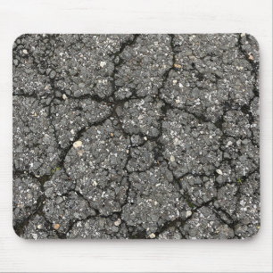 Alfombrilla De Ratón Cemento de esparcimiento de la calle Asfalto Negra