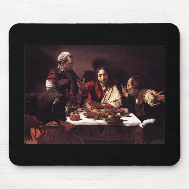 Alfombrilla De Ratón Cena de Caravaggio en Emmaus (Frente)