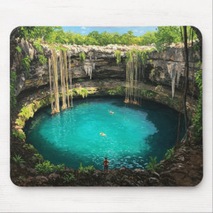 Alfombrilla De Ratón Cenote de viajes de Cancún México
