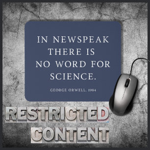 Alfombrilla De Ratón Censura de la Ciencia Frase Libre de Orwell