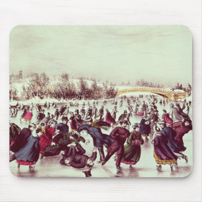 Alfombrilla De Ratón Central Park, invierno: El carnaval patinador (Frente)