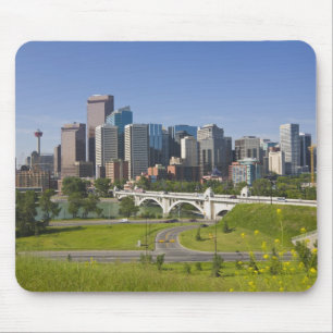 Alfombrilla De Ratón Centre St Bridge y Downtown Calgary, Alberta