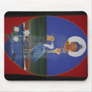 Alfombrilla De Ratón Centro azul Mousepad del budista de zen de la