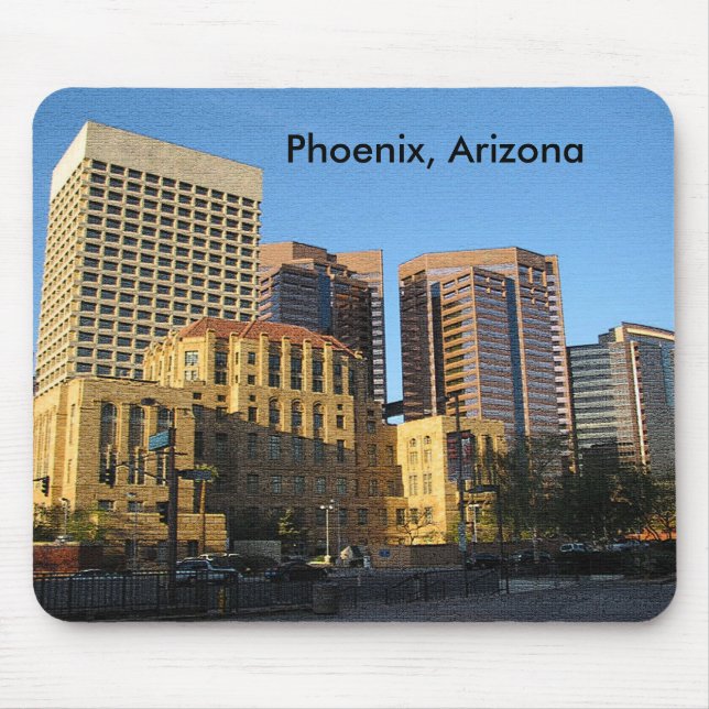 Alfombrilla De Ratón Centro de Phoenix, Arizona (Frente)
