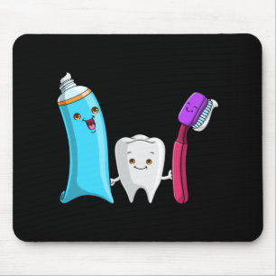 Alfombrilla De Ratón Cepillo de dientes y pasta de dientes de retención