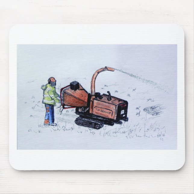 Alfombrilla De Ratón Cepillo de madera de Timberwolf (Frente)