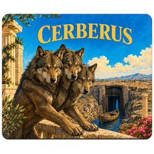 Alfombrilla De Ratón Cérbero, Monstruo de Fantasía Gótica