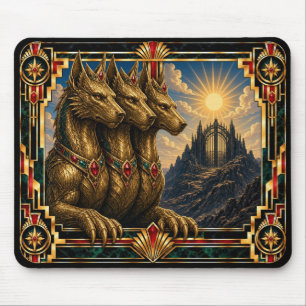 Alfombrilla De Ratón Cerberus, Art Deco Mitológico