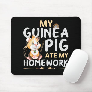 Alfombrilla De Ratón Cerdito de Guinea Adorable Se Comió Mi Tarea