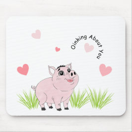 Alfombrilla De Ratón Cerdito rosa lindo para San Valentín