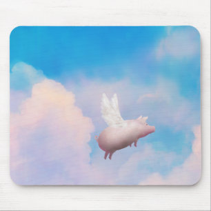 Alfombrilla De Ratón cerdo con el mousepad de las alas