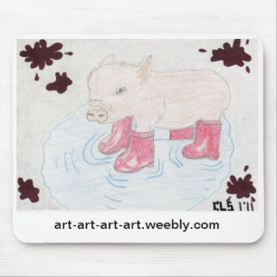 Alfombrilla De Ratón Cerdo en las botas Mousepad