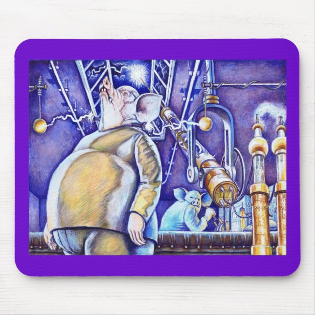 Alfombrilla De Ratón Cerdo gótico Mousepad (Frente)