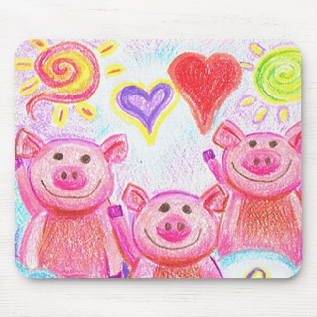 Alfombrilla De Ratón Cerdo Kooky Mousepad de los amigos (Frente)